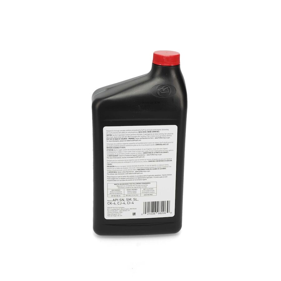Toro Full Synthetic 10W-30 Engine Oil +ndash 32 oz 946 ml