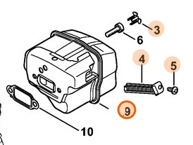 Genuine STIHL Muffler 1141 140 0613  Exhaust Assembly  Fits MS271 MS271 C MS291 andamp MS291 C Chainsaws