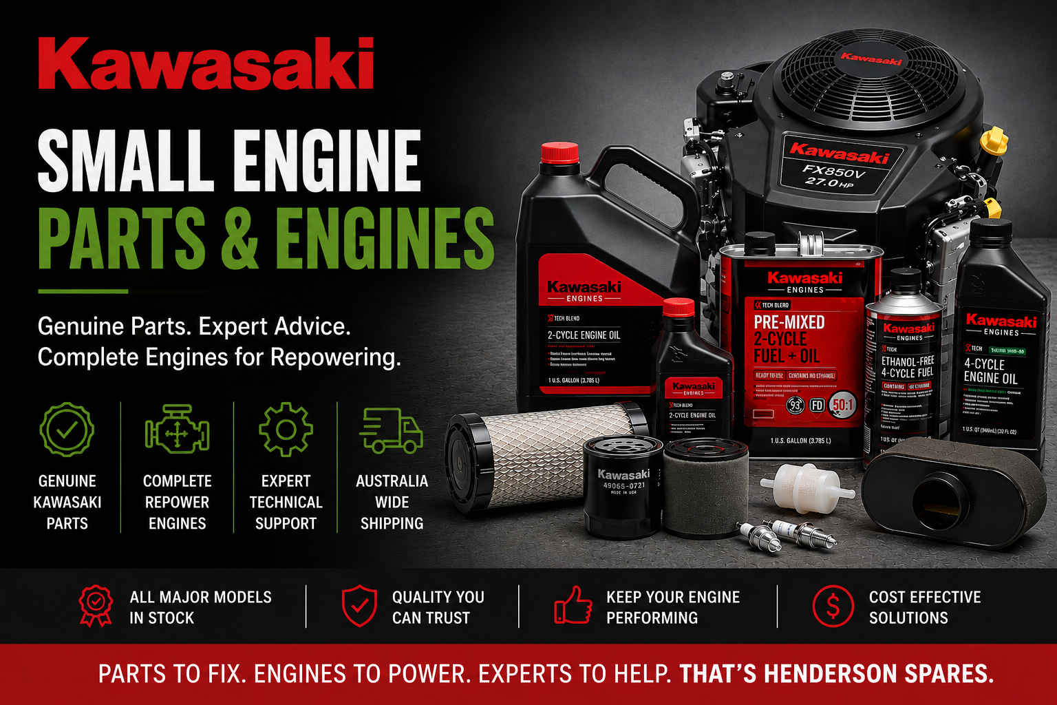 Kawasaki Small Engine Parts Only - Australia Wide Shipping