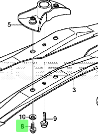 Honda Blade Holder Bolt 10x25 HRSHRNHRCHRR