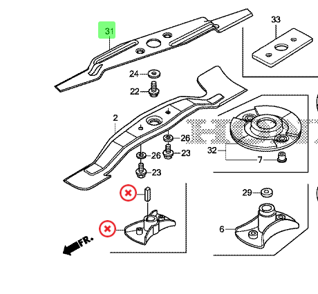 Honda Micro Cut Upper Bar Blade