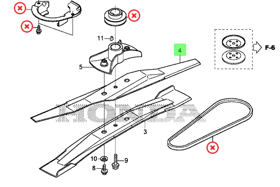 Honda Micro Cut Upper Bar Blade HRN216