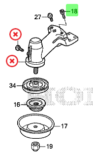 Honda UMK422  UMK435 Gear Head Bolt 