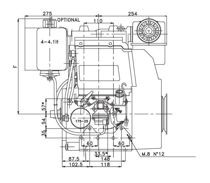 Kohler KD4252 188hp Diesel Twin Cylinder Engine