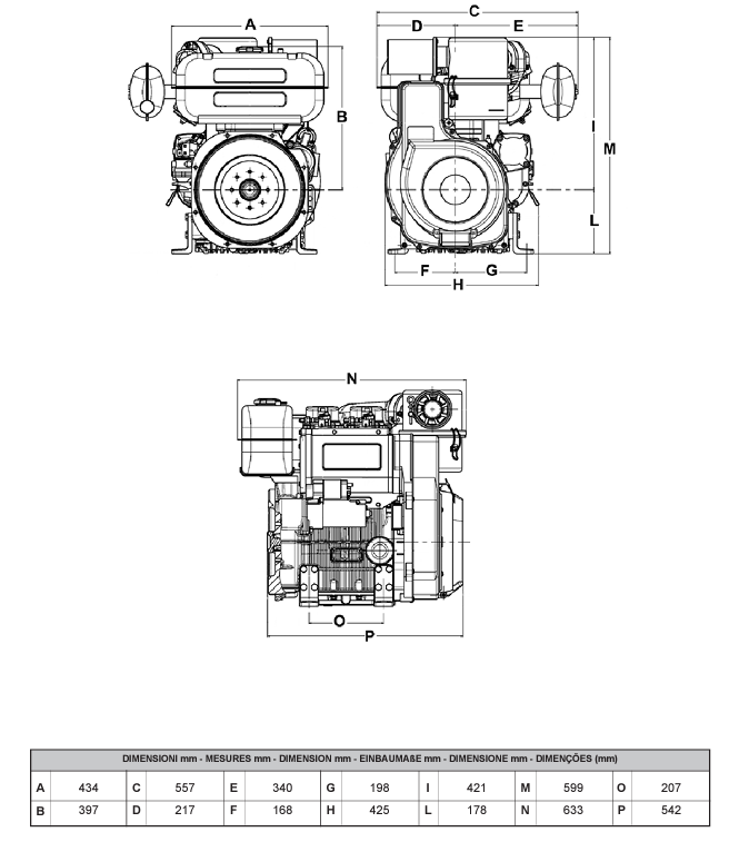 Kohler KD625 285hp Diesel Twin Cylinder Engine