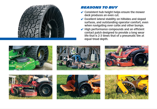 Michelin X TWEEL TURF Smooth Caster 13+quot 58+quot