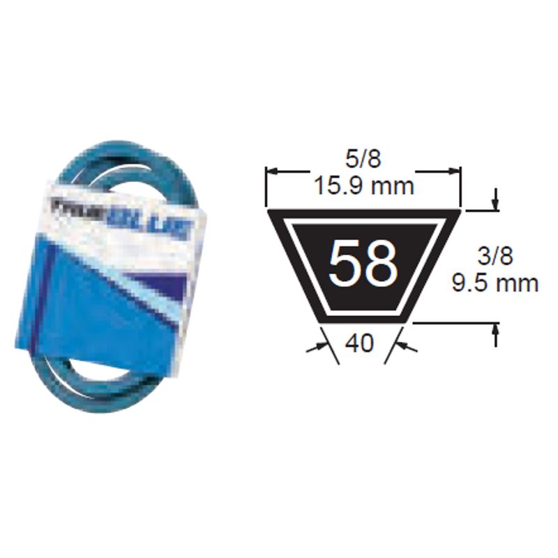 TRUE BLUE V-BELT 5/8 X 83 (B80) - SKU:258-083