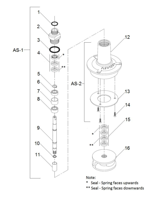 Flextool Submersible Pump Head Service Kit FP212