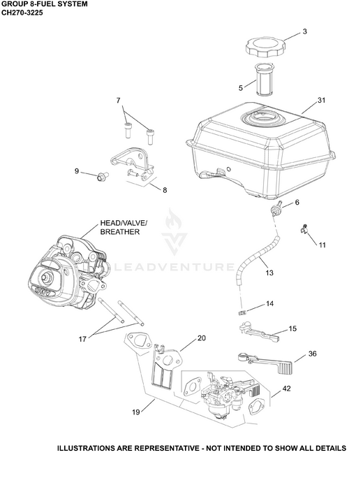 Kohler 1709086-S Genuine Fuel Shutoff Lever Kit